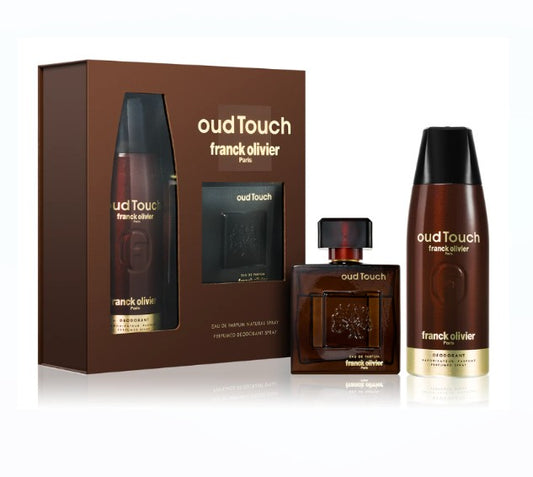 Franck Olivier Oud Touch EDP Spray 100ml & Deodorant Coffret 250ml